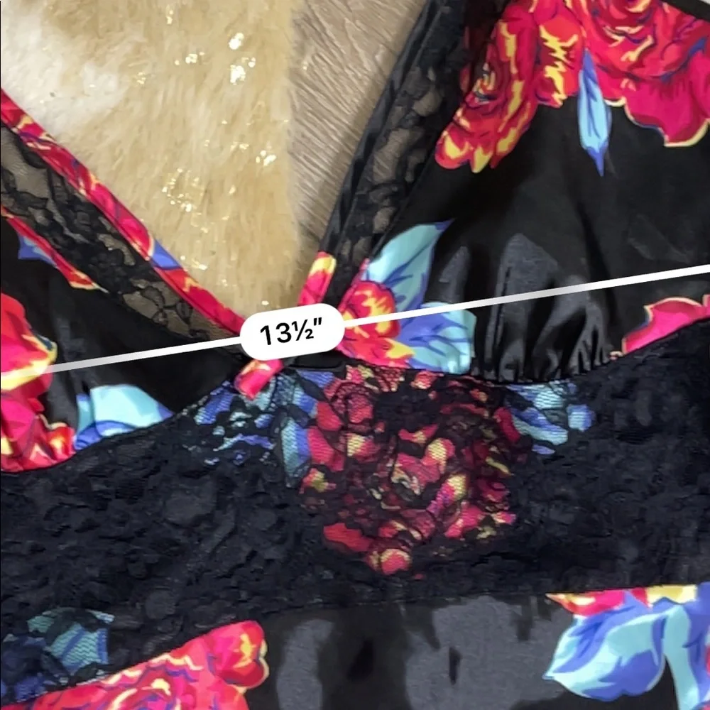 Victoria’s Secret sexy little things floral satin slip dress - Picture 2 of 6